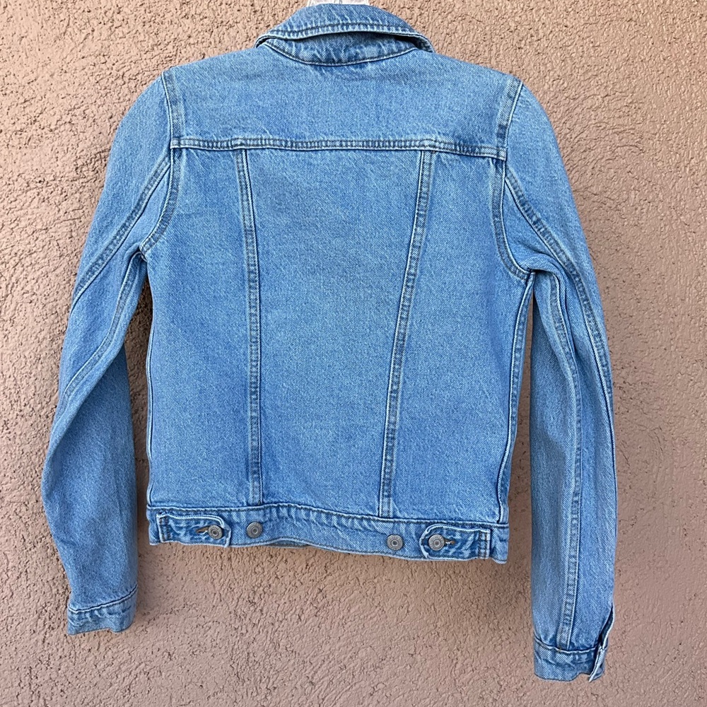 Levi's Women’s Jeanie Original Trucker Jean Jacket XS faded blue rigid cotton - Picture 8 of 11